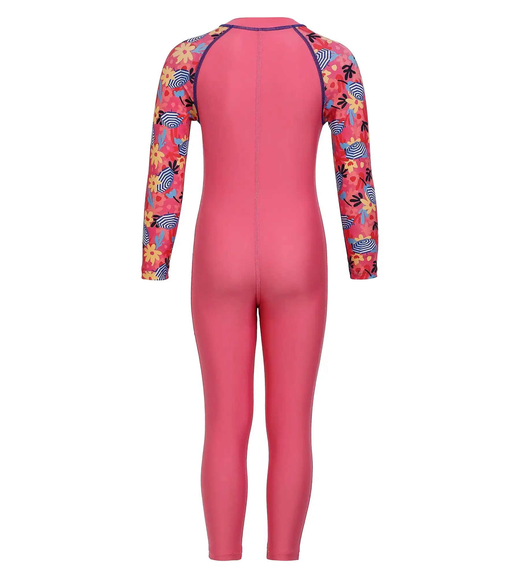 Girl's All In One Full Body Suit Swimwear Suit Swimwear - Fandango Pink & Bloominous