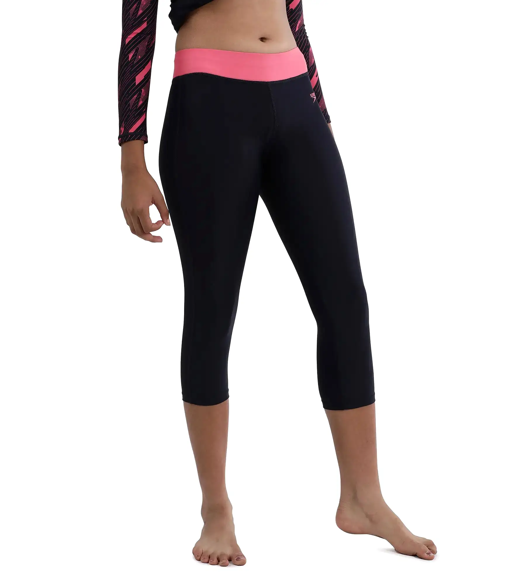 Girl's Endurance Active Capri - Truenavy & Fadango Pink