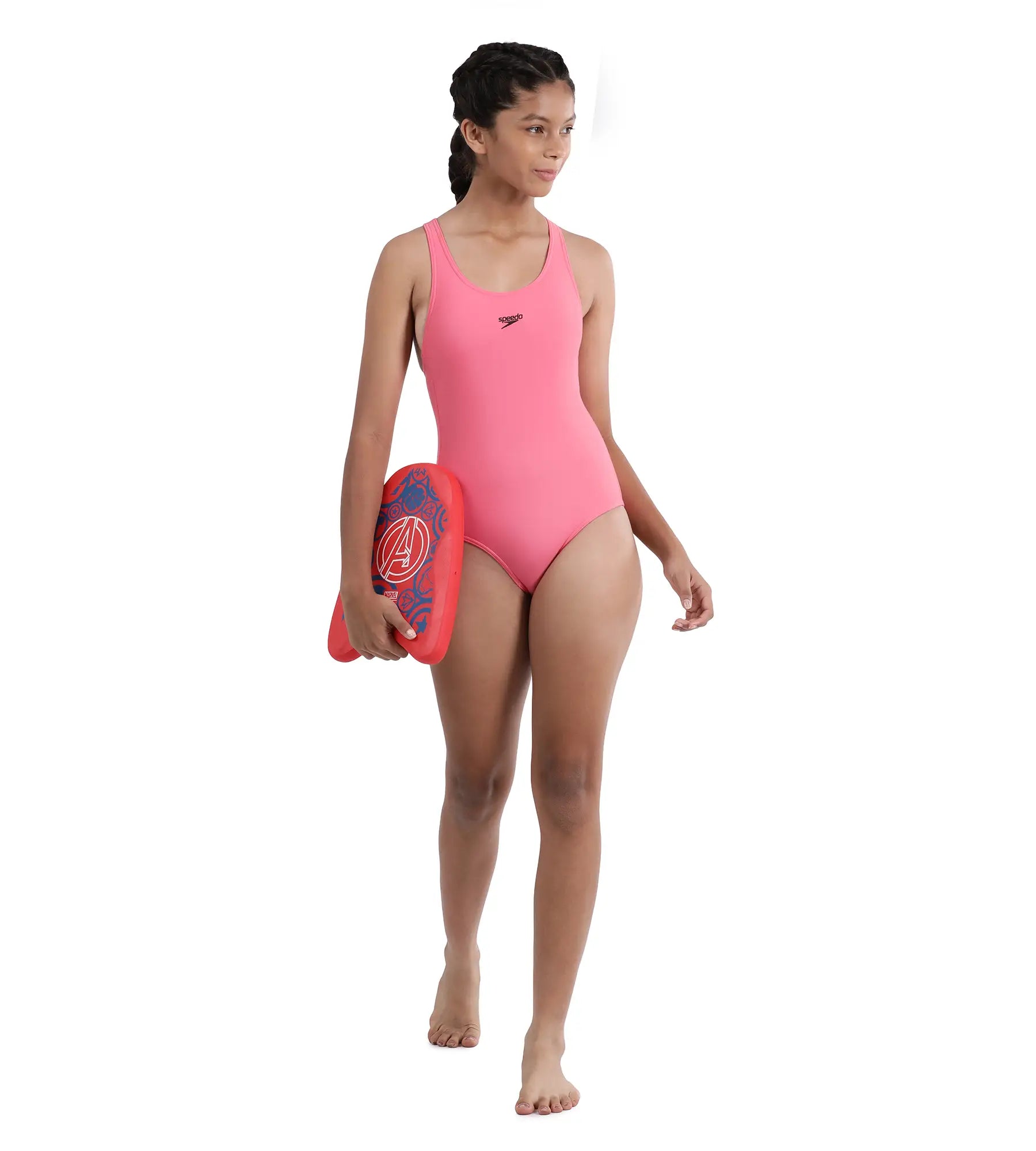 Girl's Lycra Racerback Swimwear - Fandango Pink & Black