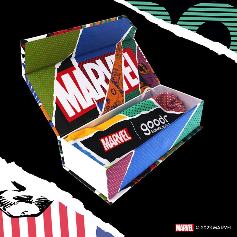 goodr OG Polarized Sunglasses MARVEL REMIX - Eat. Sleep. Save the World.