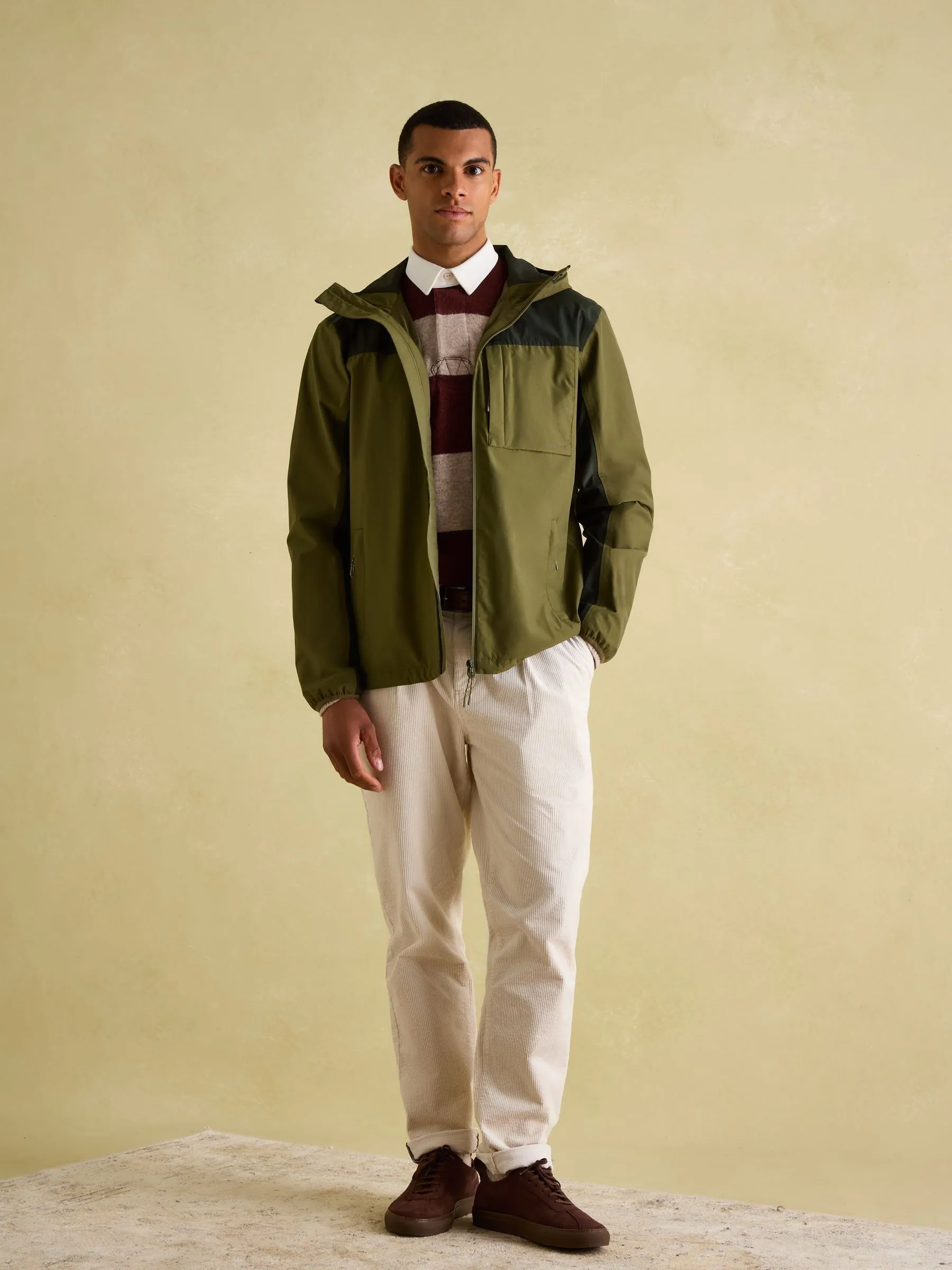 Green Lightweight Waterproof Coat