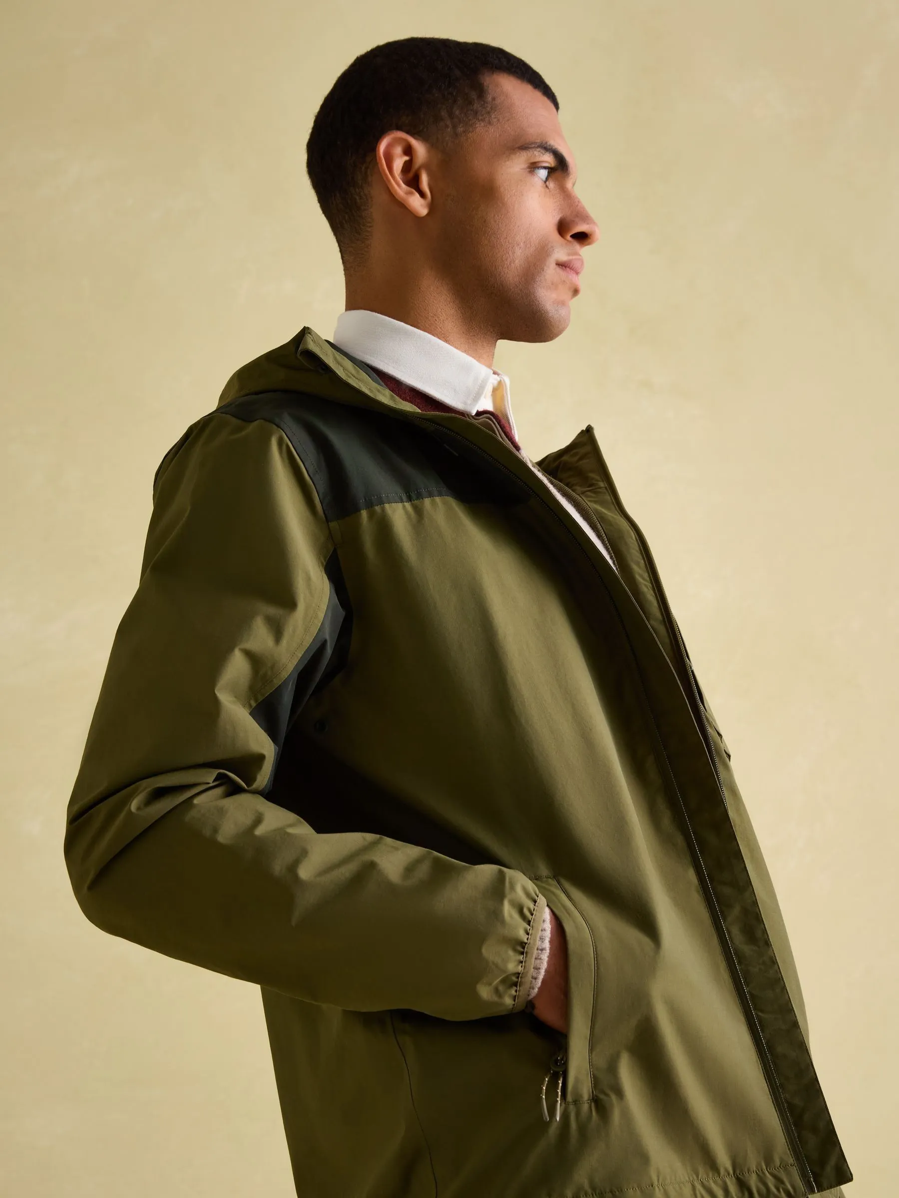 Green Lightweight Waterproof Coat