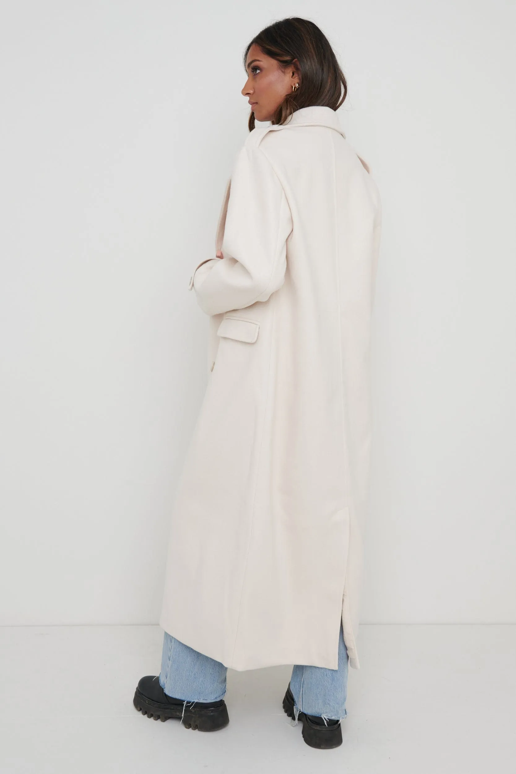 Harice Oversized Tailored Coat - Cream