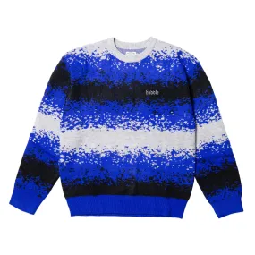 Hoddle - Spray Distorted Knit Sweater (Blue/Grey/black) *SALE