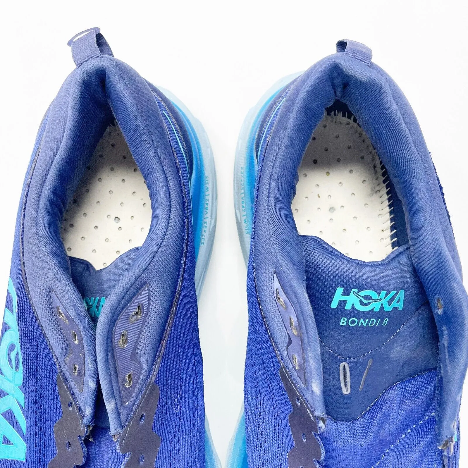 Hoka One One Mens Bondi 8 1123202 BBBG Blue Running Shoes Sneakers Size 14 D