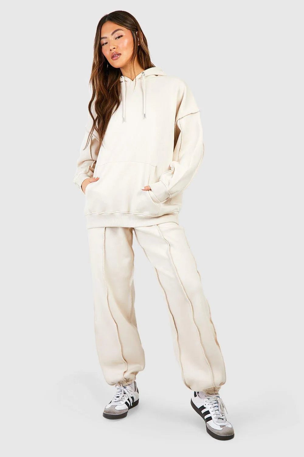 Hoodies & Sweatshirts | Exposed Seam Oversized Hoodie | boohoo