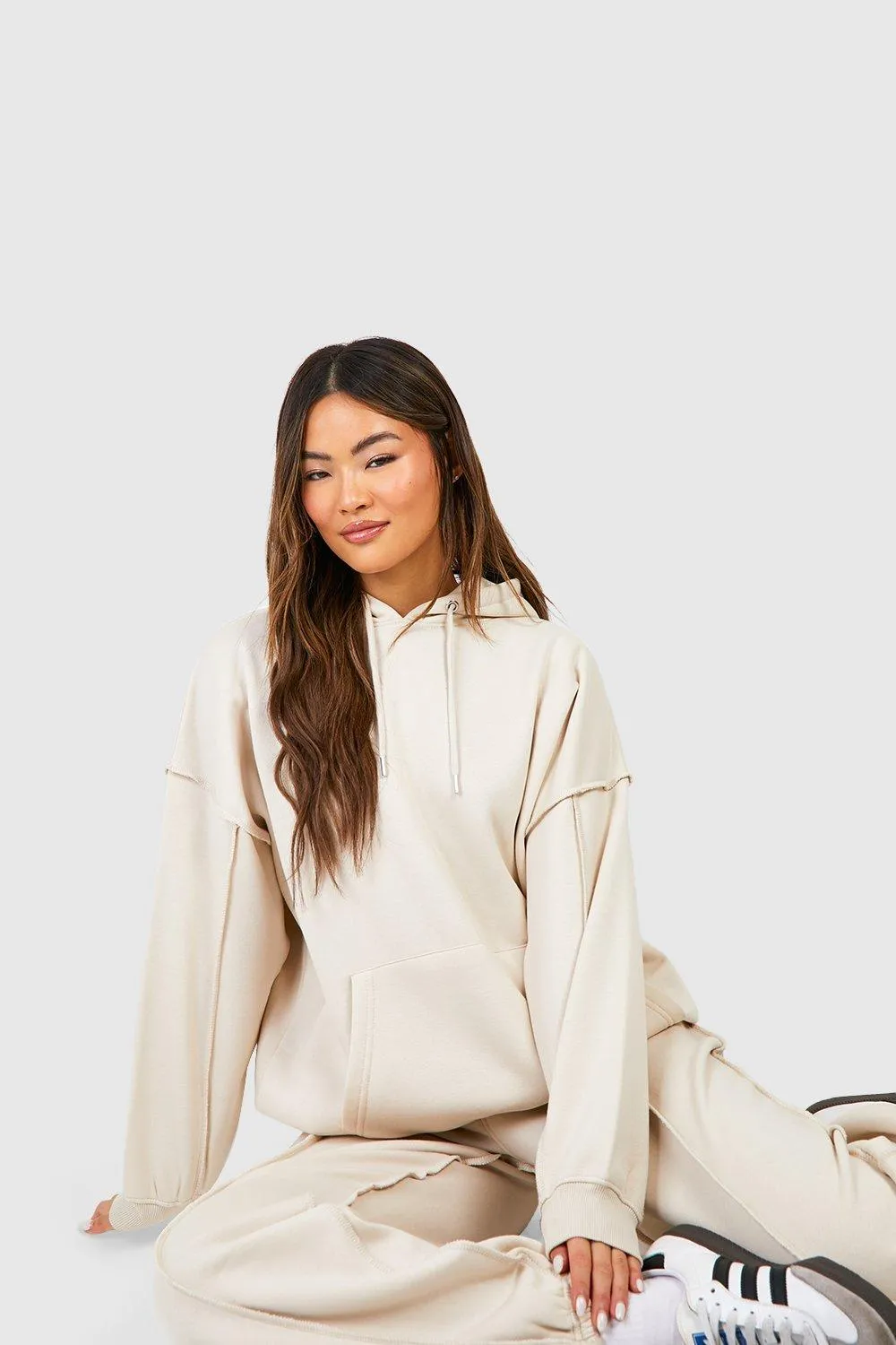 Hoodies & Sweatshirts | Exposed Seam Oversized Hoodie | boohoo