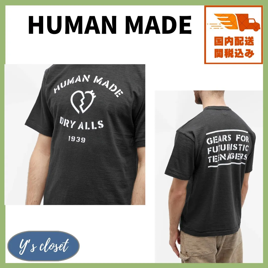 HUMAN MADE  |Crew Neck Street Style Cotton Short Sleeves Logo