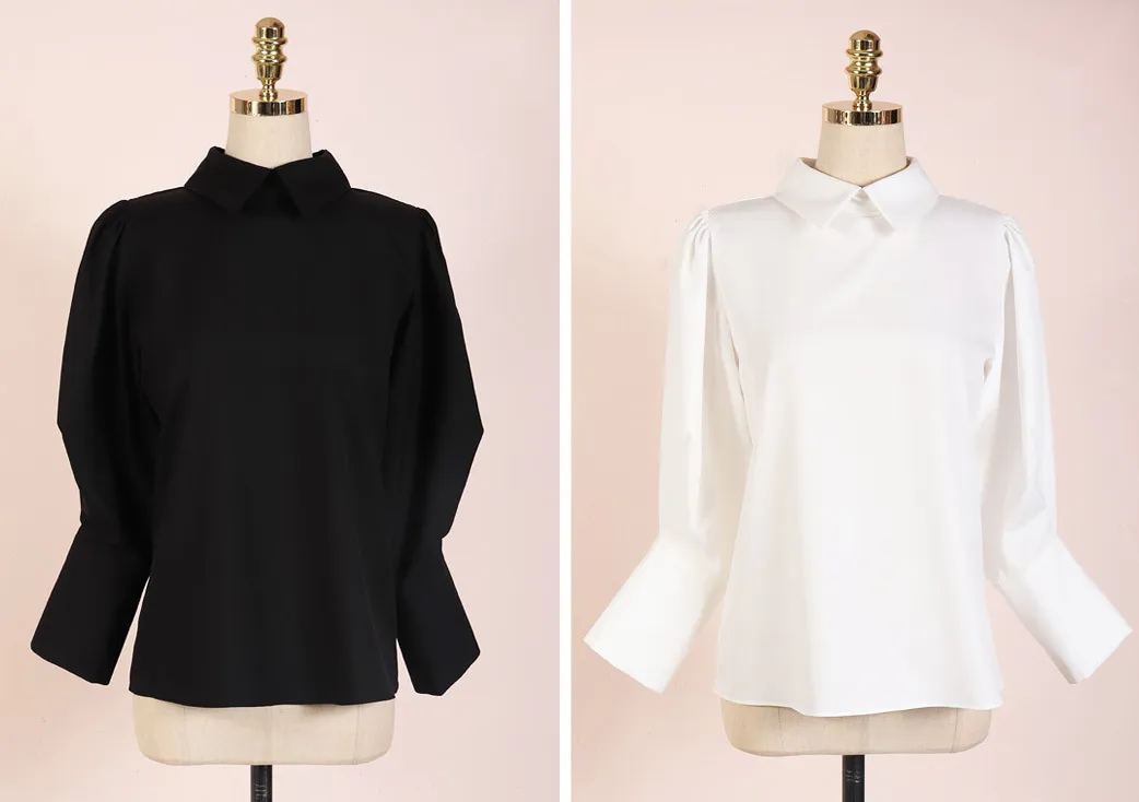 I AM MARI  |Long Sleeves Plain Office Style Elegant Style