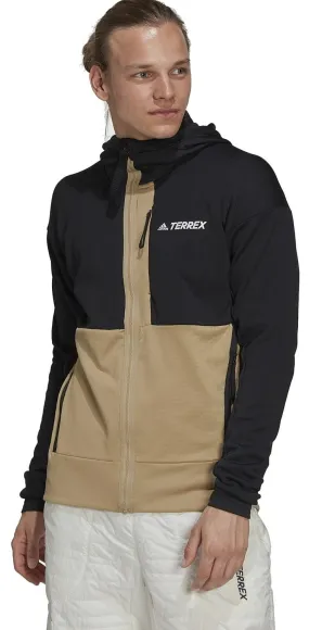 jacket adidas Performance Terrex Tech Flooce Hiking Hooded - Black/Beige Tone - men´s