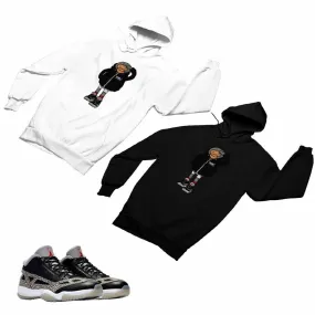 Jordan 11 Black Cement Matching Custom Designed HoodiesJD 11-5-8-20