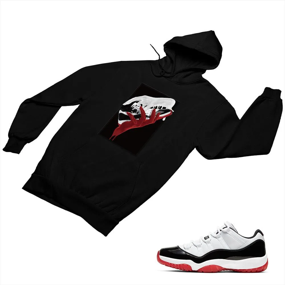 Jordan 11 White Bred Matching Custom Designed Hoodies JD 11-5-7-18