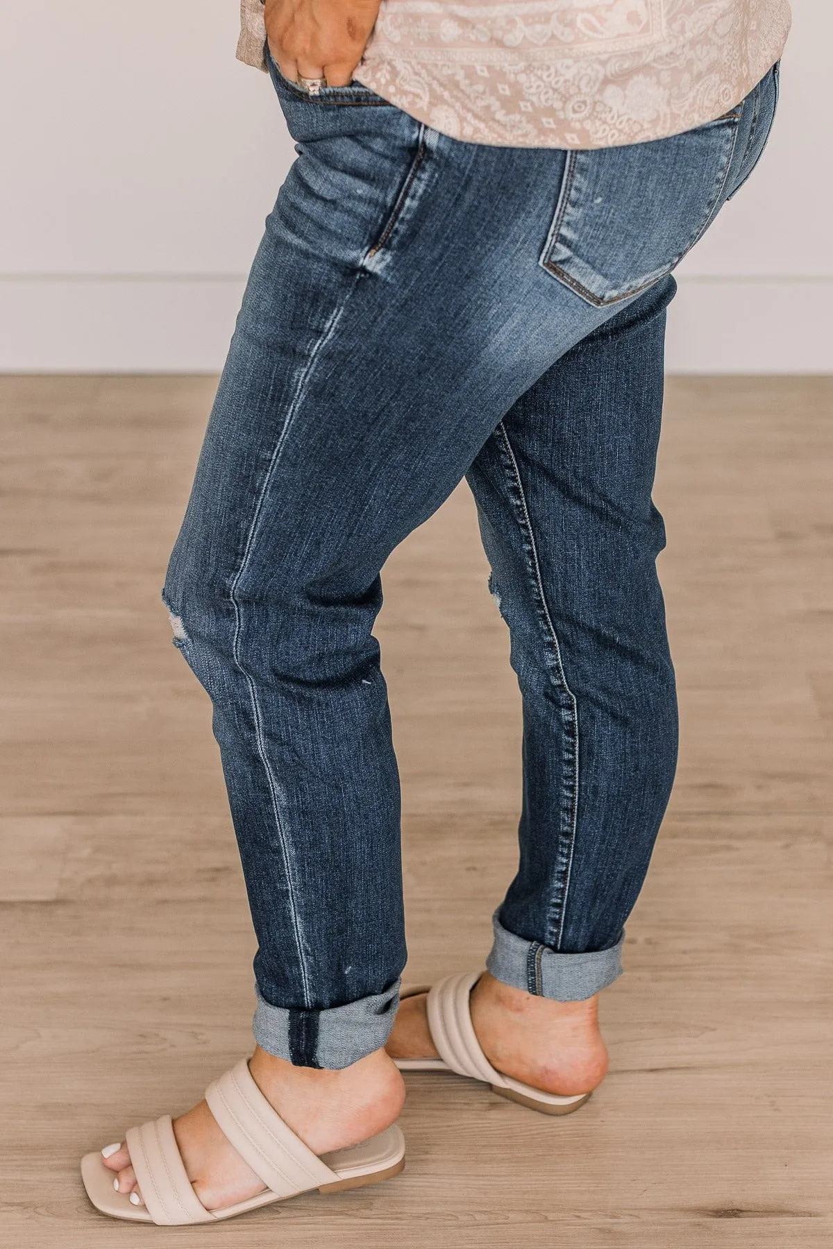 KanCan Low-Rise Distressed Jeans- Lena Wash