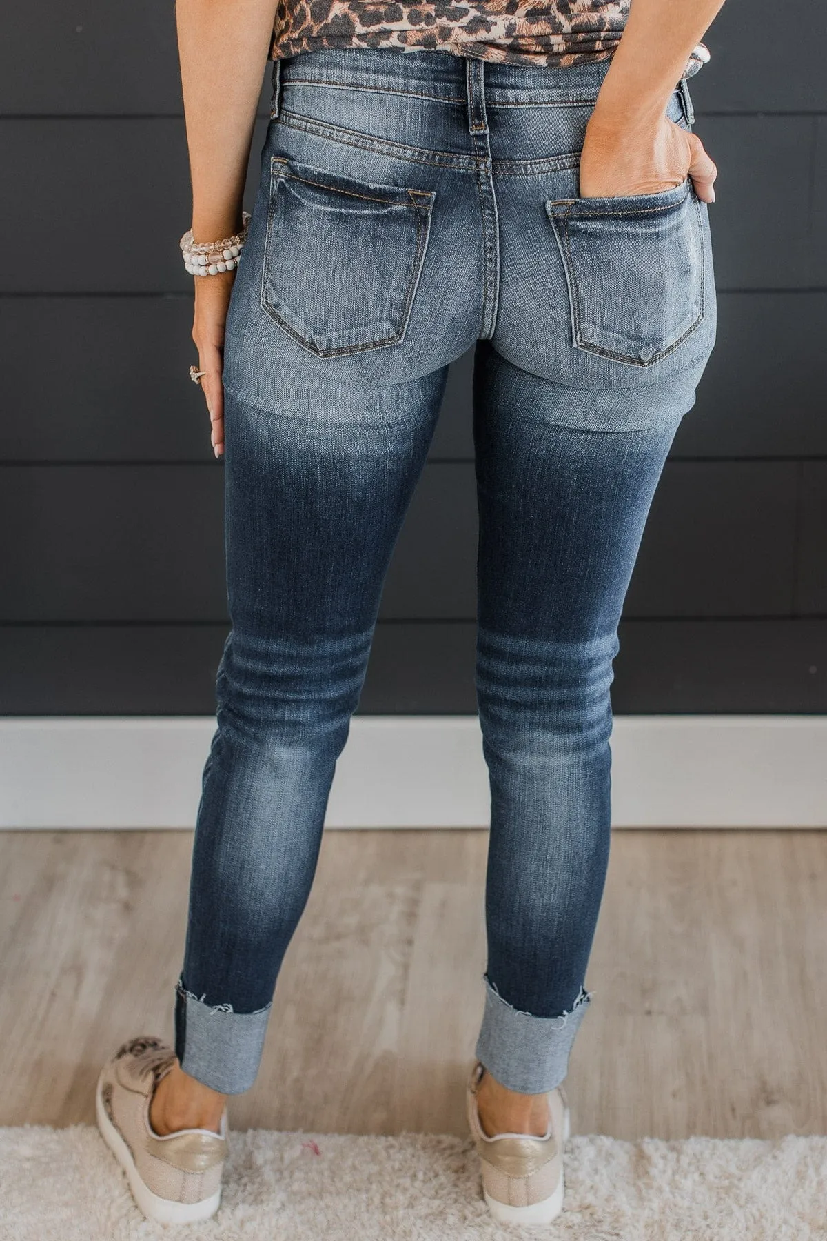 KanCan Low-Rise Distressed Jeans- Lena Wash