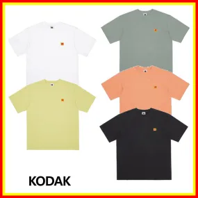 KODAK  |Unisex Street Style U-Neck Plain Cotton Short Sleeves