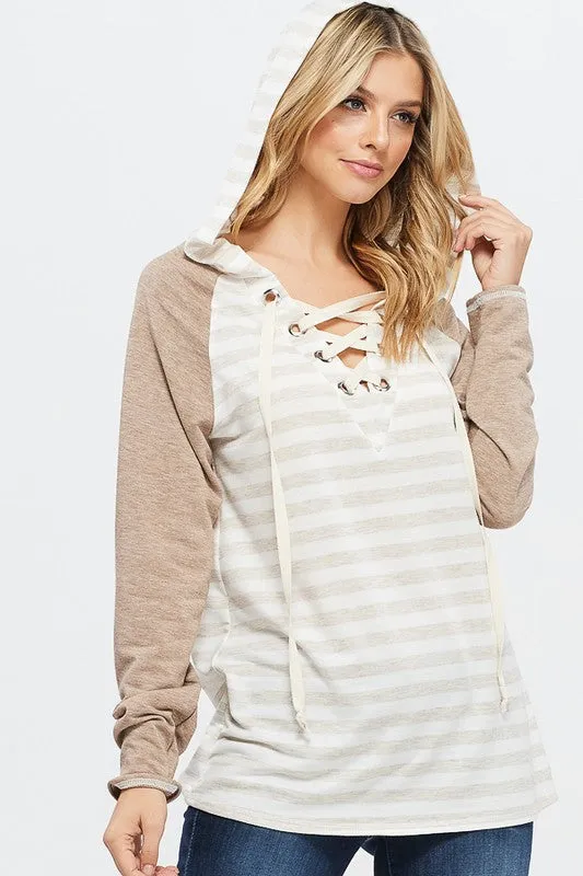 Lace-up Hoodie