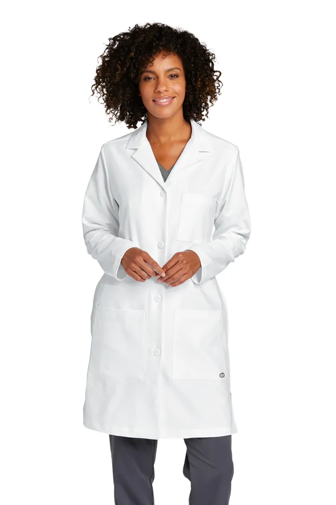 Ladies Custom Logo Long Lab Coat | Logo Shirts Direct