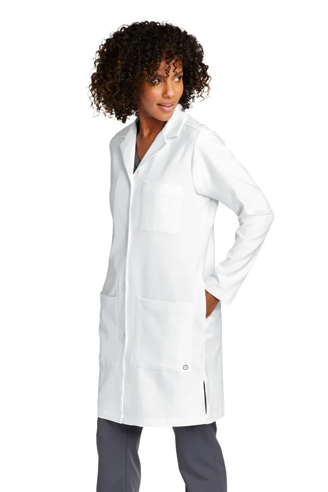 Ladies Custom Logo Long Lab Coat | Logo Shirts Direct