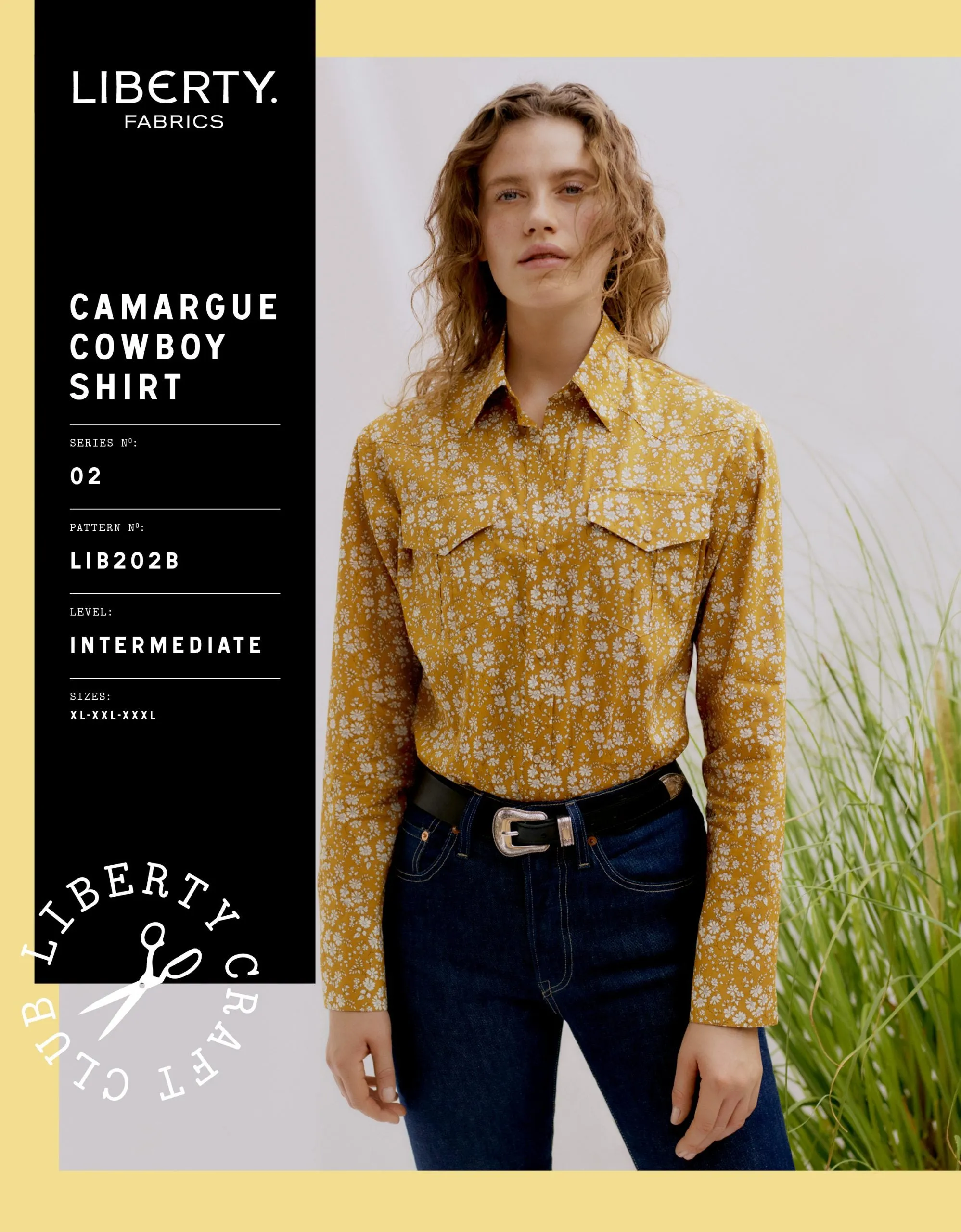 LIBERTY  Camargue Cowboy Shirt Sewing Pattern (XL - XXXL)