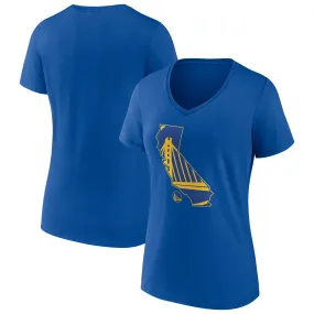 Lids Women's Fanatics Royal Golden State Warriors Hometown Collection Dub Nation V-Neck T-Shirt