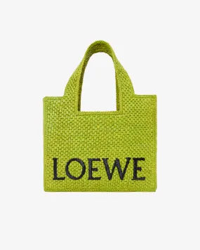 Loewe Women's Loewe Font Tote Small Bag  Meadow Green