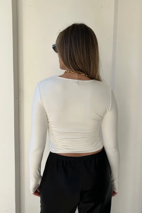 Lumi Cropped Top White