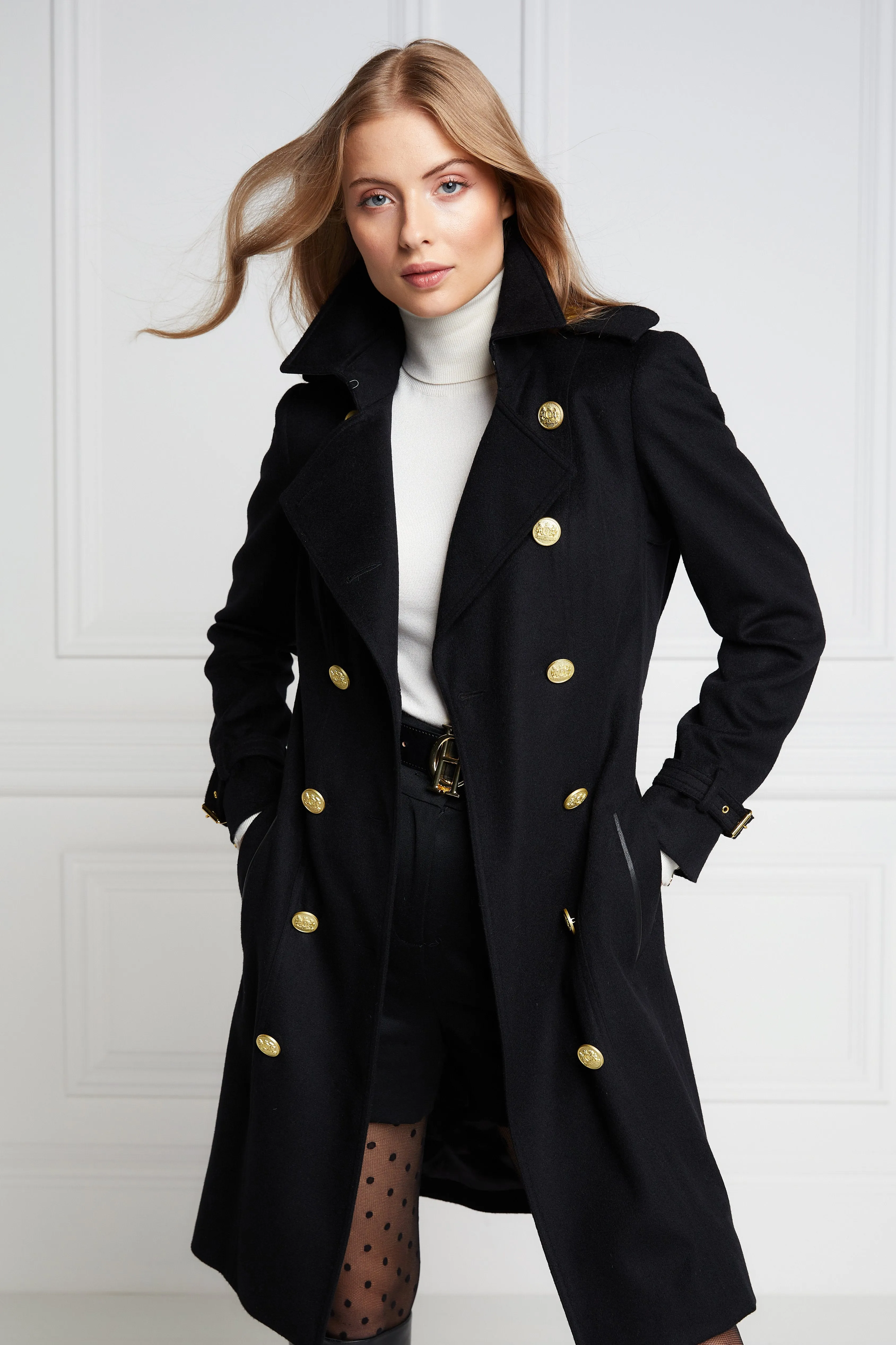 Marlborough Trench Coat (Soft Black)