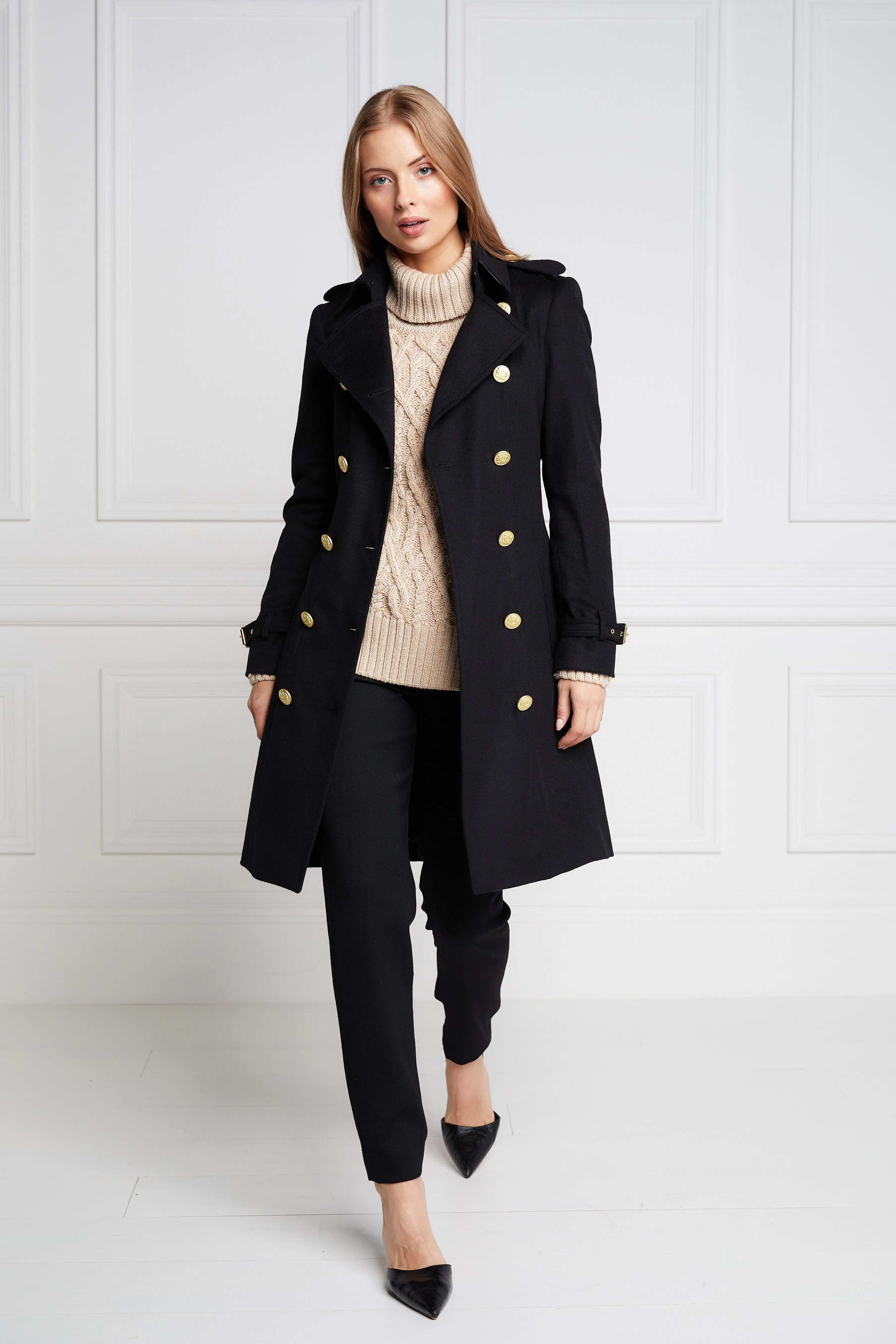 Marlborough Trench Coat (Soft Black)