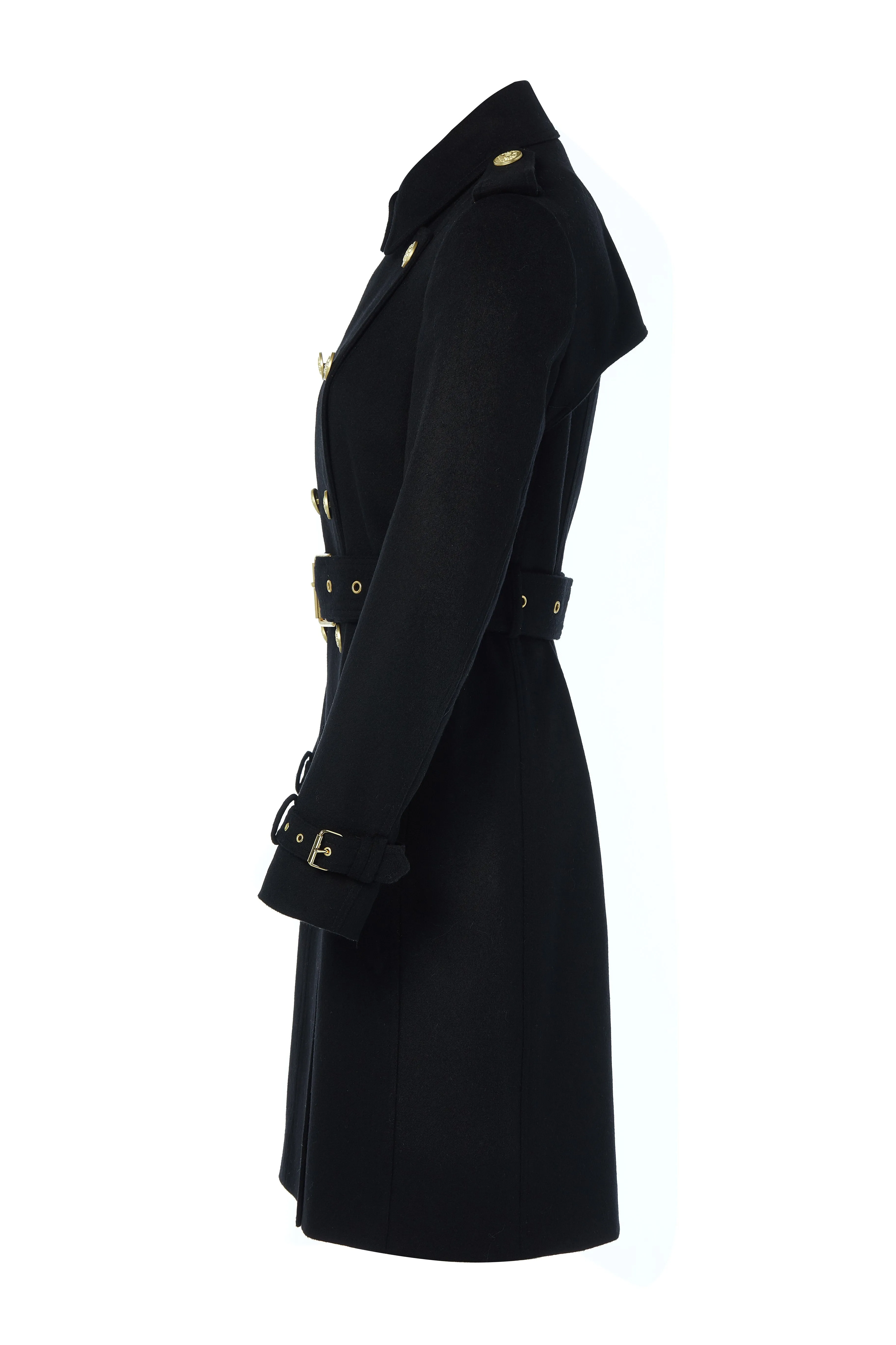 Marlborough Trench Coat (Soft Black)