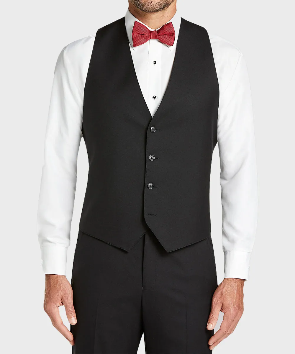 Mens Notch Lapel Suit | Gentleman Style Black Suit