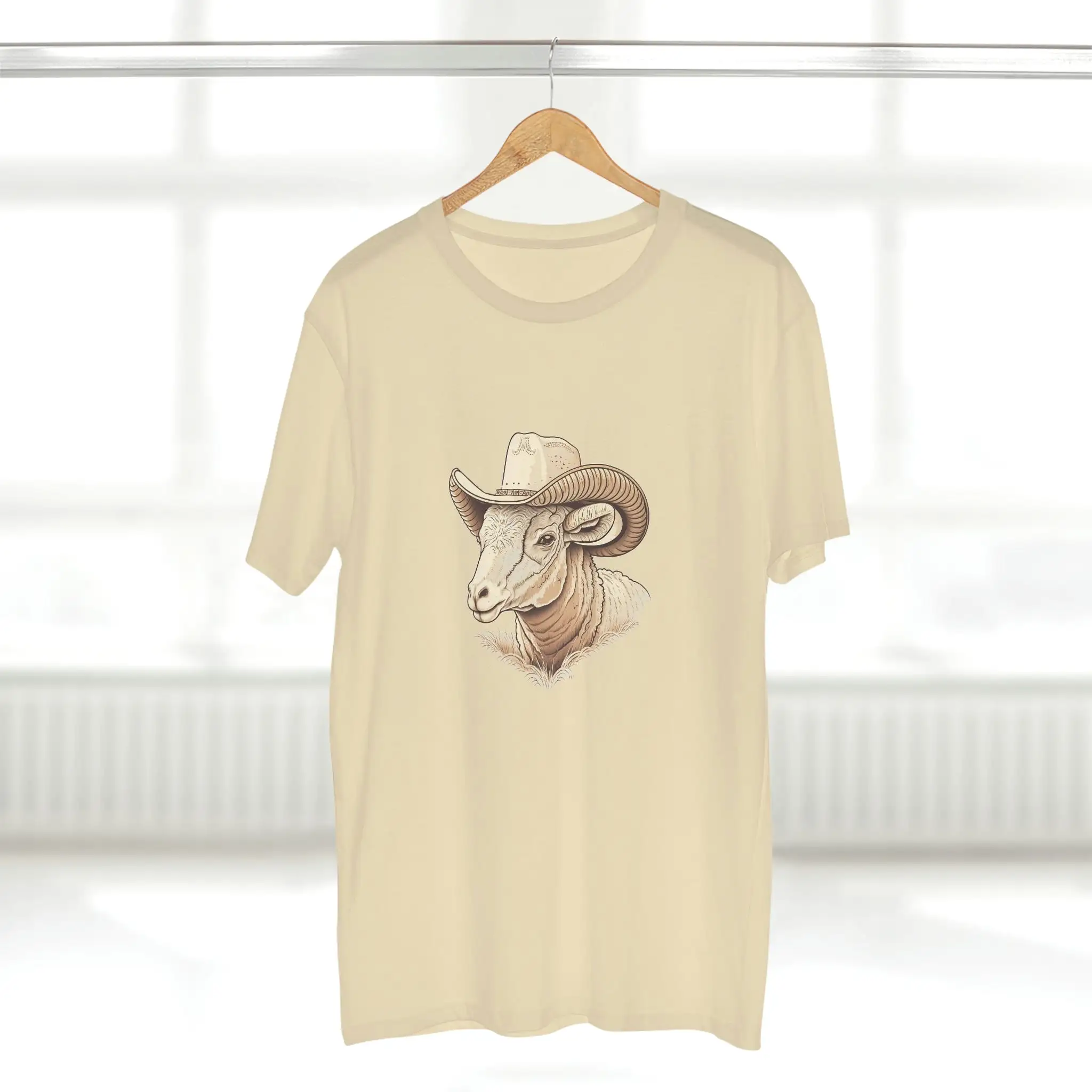 Men's ram cowboy crew neck t-shirt