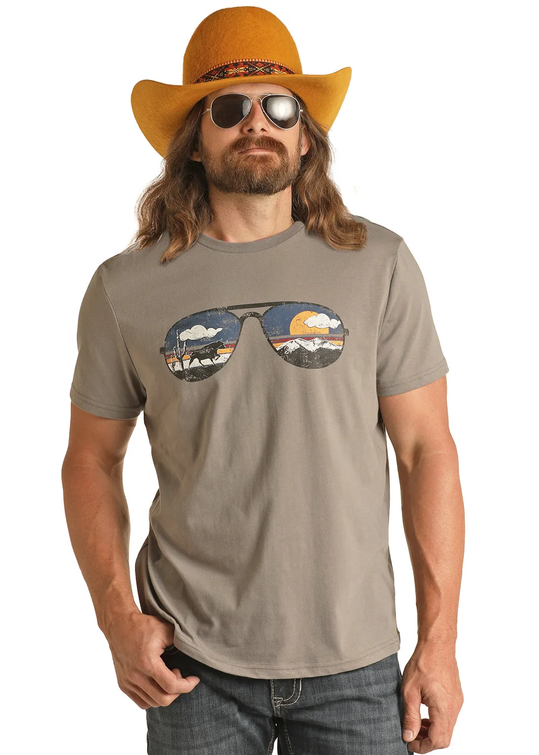 Men’s Rock & Roll Cowboy Dale Brisby T-Shirt #RRUT21R12T