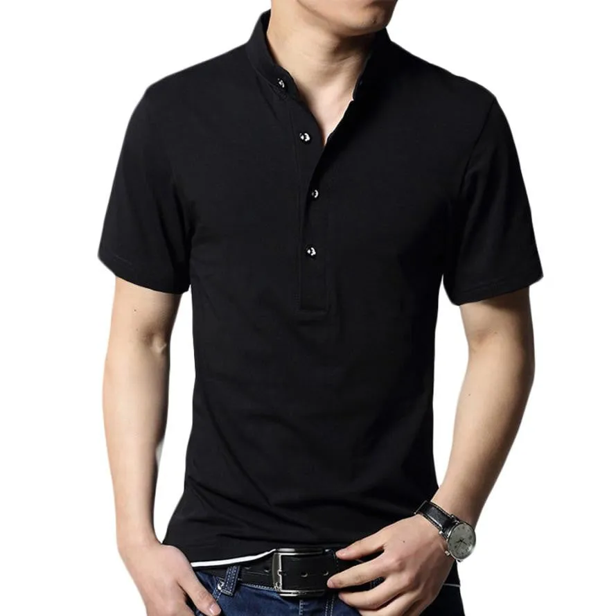 Men's Striped Black Mens Slim Fit Lapel Short Sleeve Shirt Casual Tops#3546 SM6