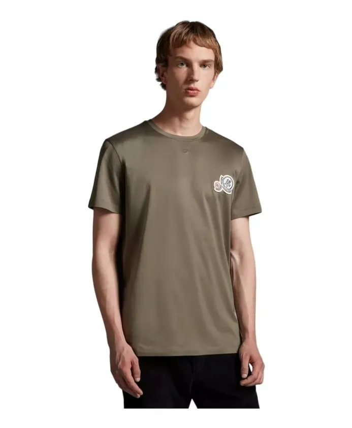 MONCLER  |Crew Neck Plain Cotton Short Sleeves Crew Neck T-Shirts