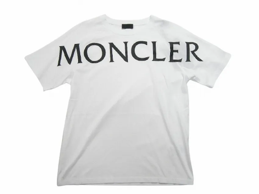 MONCLER  |Size S-XXL◆MONCLER Big logo short sleeve T-shirt White Men's