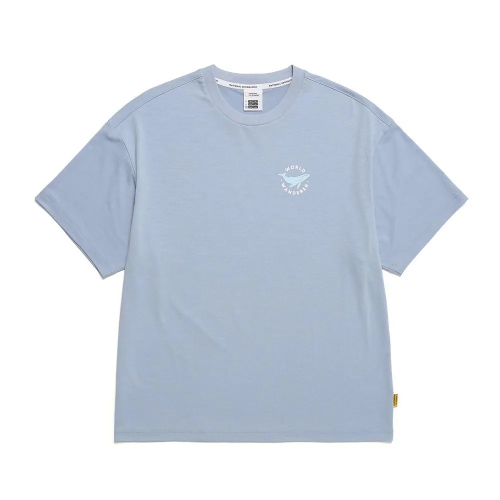 NATIONAL GEOGRAPHIC  |Street Style Plain Cotton Short Sleeves Logo T-Shirts