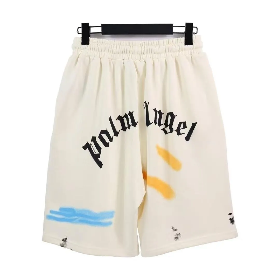 New Men's Necessary Summer Casual Shorts Palm Angel Coconut Handmade Abraded Hip-hop Breathable Pure Cotton Sports Shorts