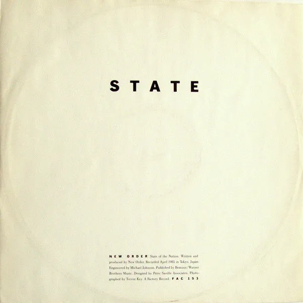 New Order ~ State Of The Nation