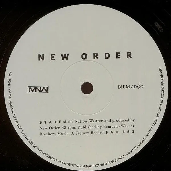 New Order ~ State Of The Nation