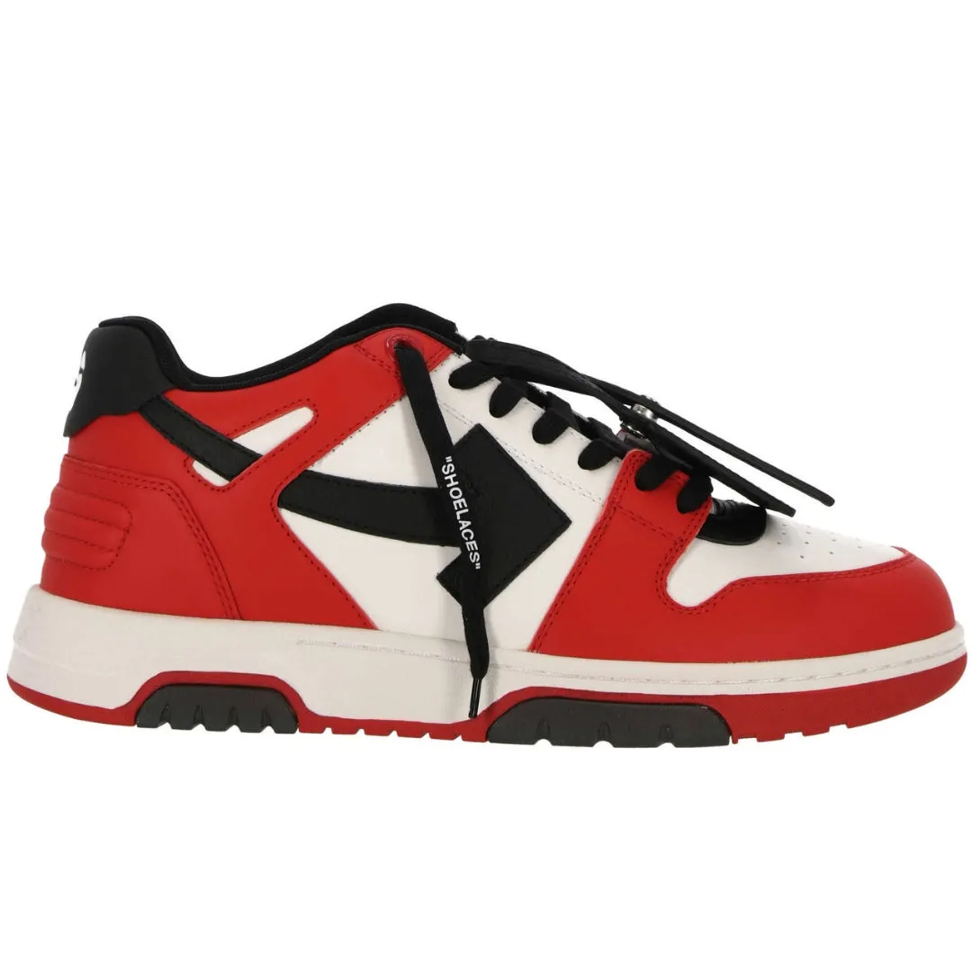 Off-White Out Of Office Red Leather Sneakers