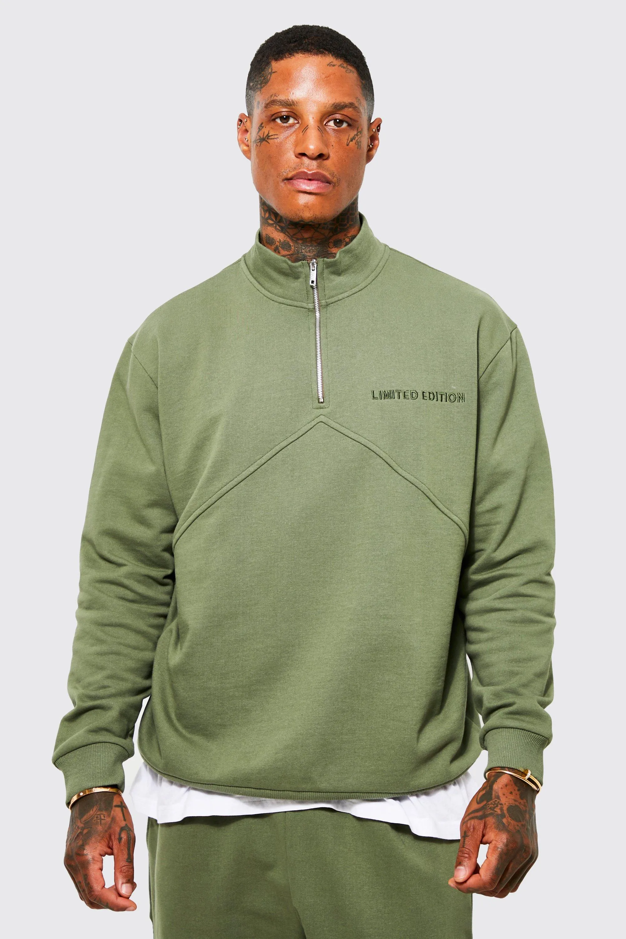 Oversized Heavyweight Loopback Funnel Sweater