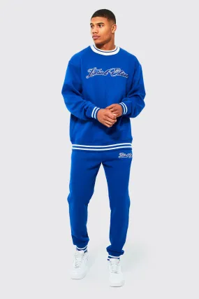 Oversized Sports Rib Sweater Tracksuit