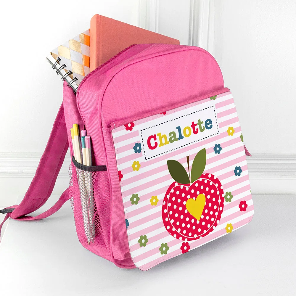 Personalised Girl's Pink Mini Rucksack