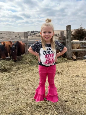 Pink Girl's Bell Bottoms