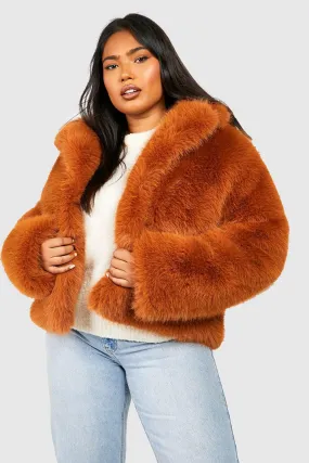 Plus Premium Faux Fur Coat