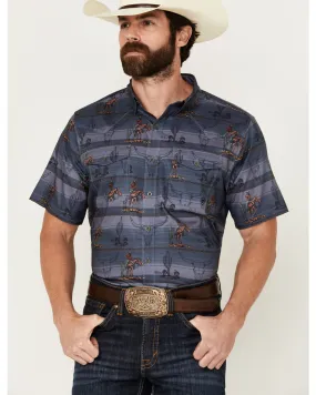 Product Name:  Ariat Men's VentTEK Desert Cowboy Print Short Sleeve Button-Down Western Shirt