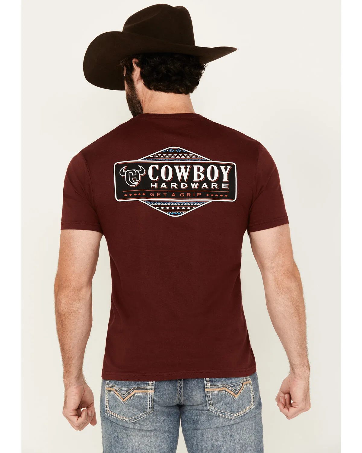 Product Name:  Cowboy Hardware Men's Boot Barn Exclusive Southwestern Logo Short Sleeve Graphic T-Shirt