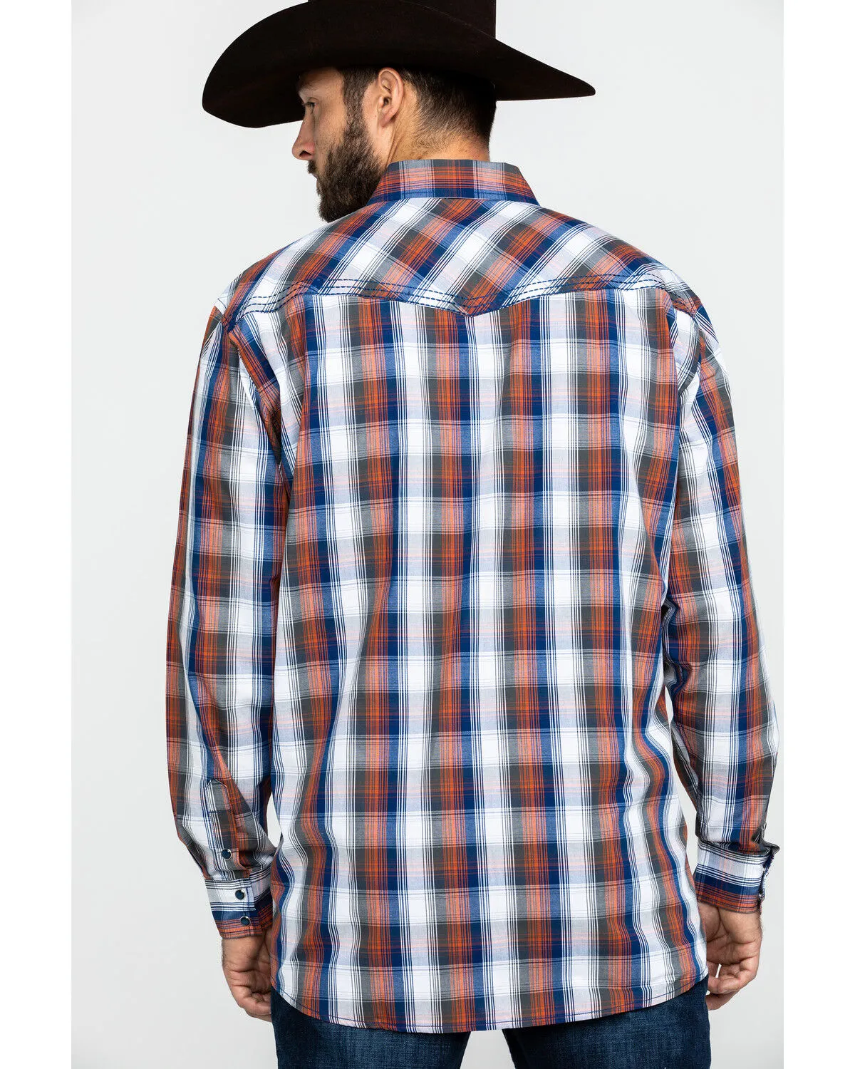 Product Name:  Cowboy Hardware Men's Multi Large Plaid Long Sleeve Western Shirt