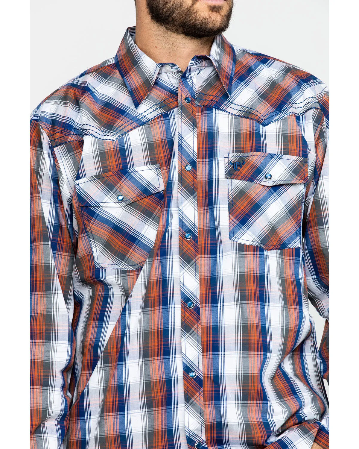 Product Name:  Cowboy Hardware Men's Multi Large Plaid Long Sleeve Western Shirt