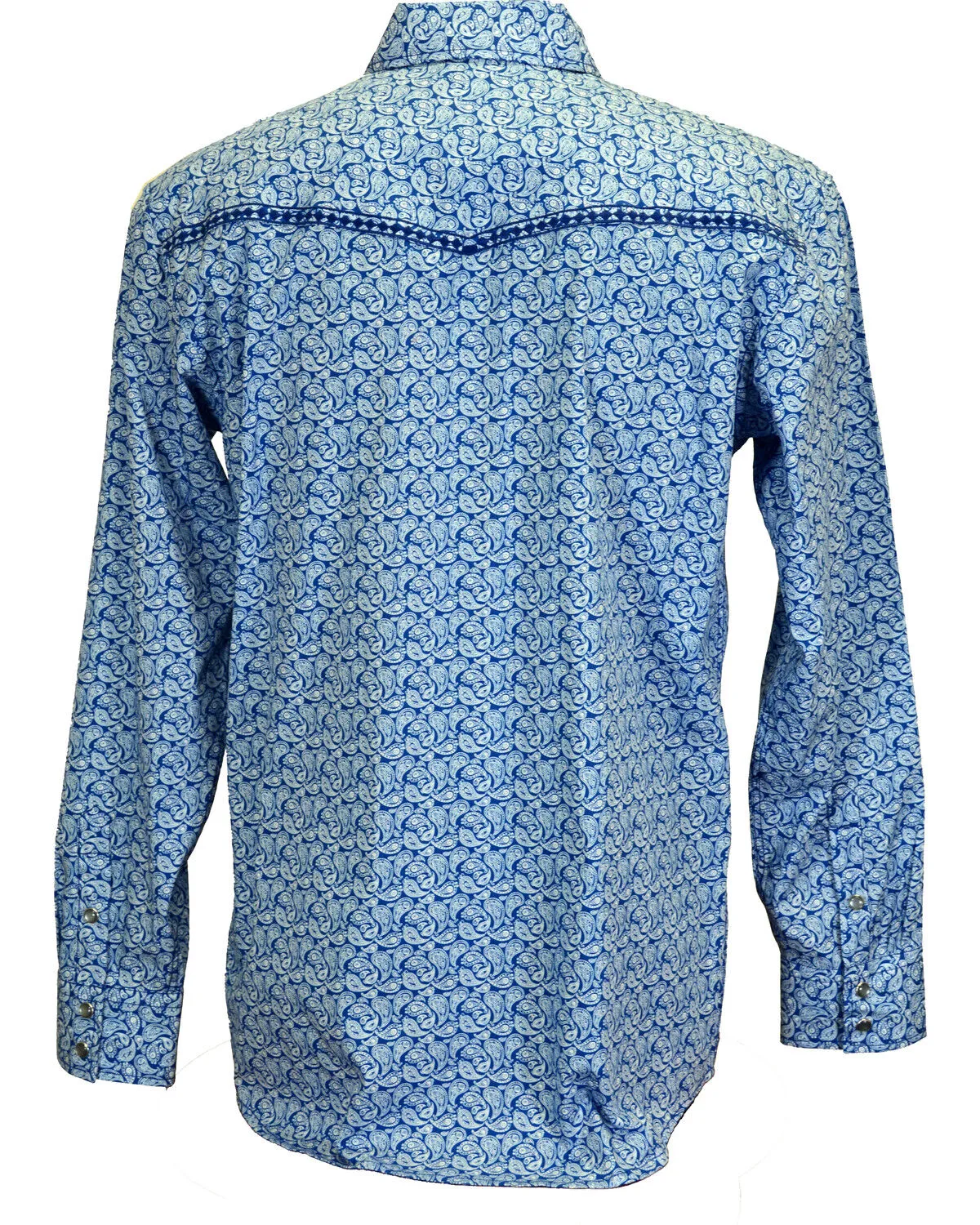 Product Name:  Cowboy Hardware Men's Paisley and Diamond Stitched Long Sleeve Shirt